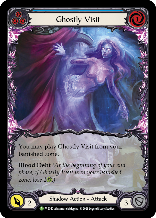 Ghostly Visit (Blue) [FAB040] (Promo)  Rainbow Foil