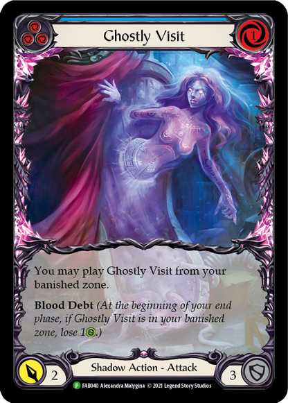 Ghostly Visit (Blue) [FAB040] (Promo)  Rainbow Foil