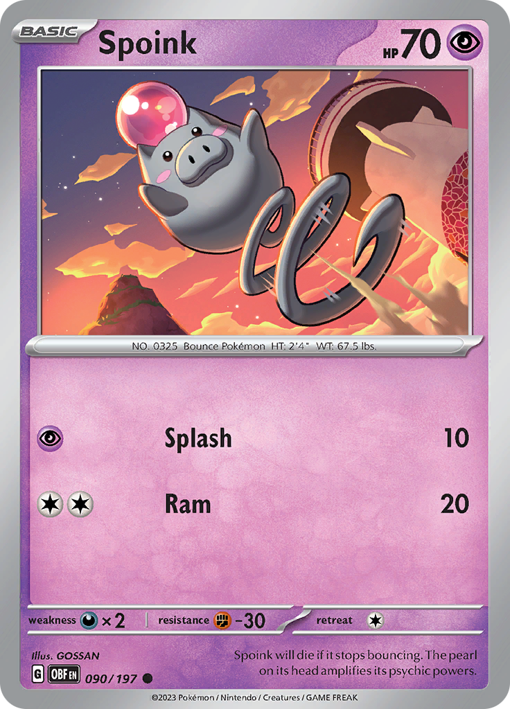 Spoink (090/197) [Scarlet & Violet: Obsidian Flames]