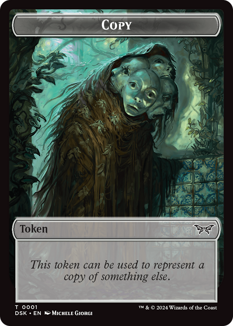 Everywhere // Copy Double-Sided Token [Duskmourn: House of Horror Tokens]