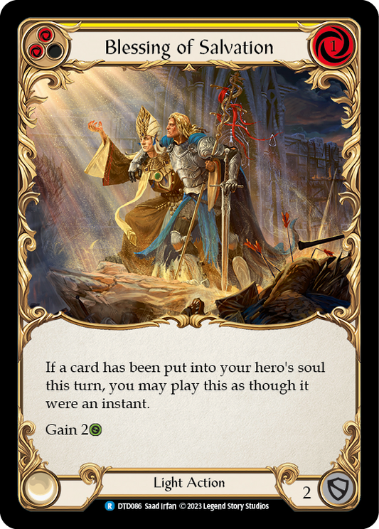 Blessing of Salvation (Yellow) [DTD086] (Dusk Till Dawn)  Rainbow Foil