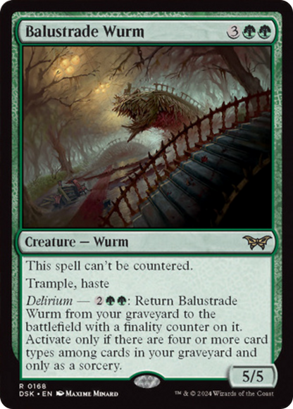 Balustrade Wurm [Duskmourn: House of Horror]