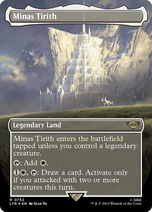 Minas Tirith (Borderless) (Surge Foil) [The Lord of the Rings: Tales of Middle-Earth]