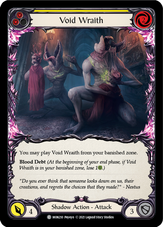 Void Wraith (Yellow) [MON210] (Monarch)  1st Edition Normal