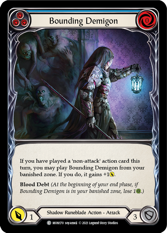 Bounding Demigon (Blue) [MON170] (Monarch)  1st Edition Normal